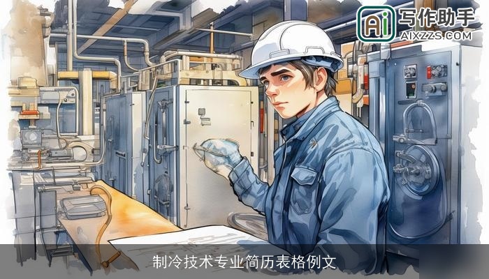 制冷技术专业简历表格例文