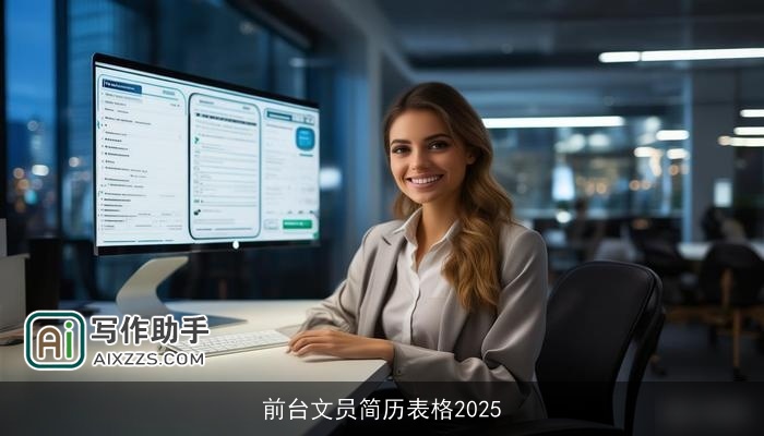 前台文员简历表格2025