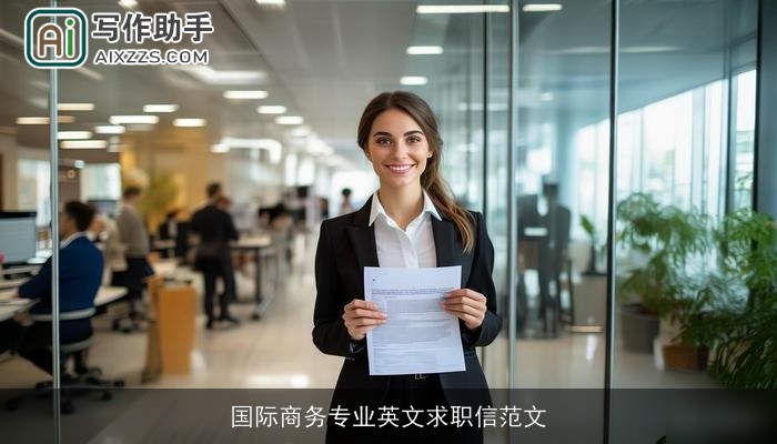 国际商务专业英文求职信范文