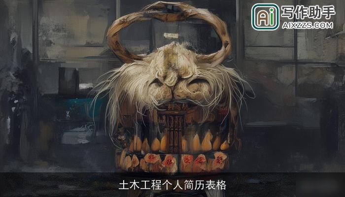 土木工程个人简历表格