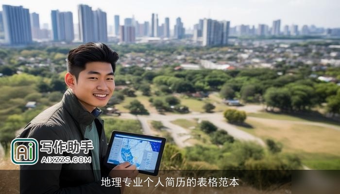 地理专业个人简历的表格范本