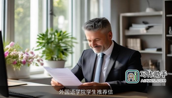 外国语学院学生推荐信