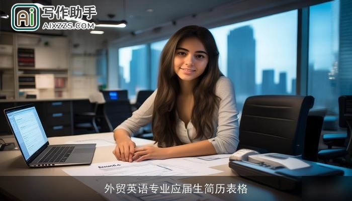 外贸英语专业应届生简历表格