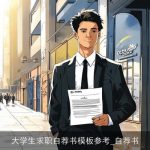 大学生求职自荐书模板参考_自荐书