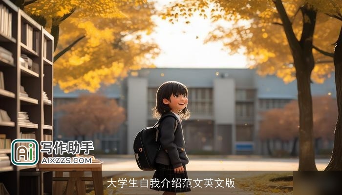 大学生自我介绍范文英文版