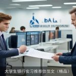 大学生银行实习推荐信范文（精品）