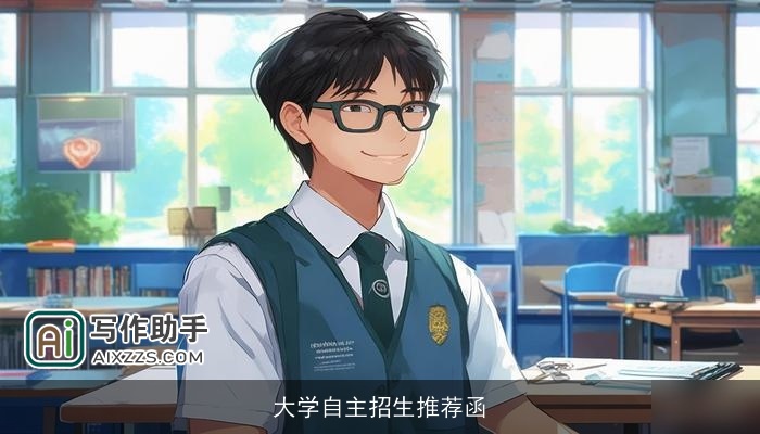 大学自主招生推荐函