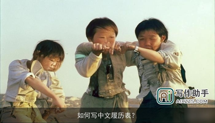 如何写中文履历表？