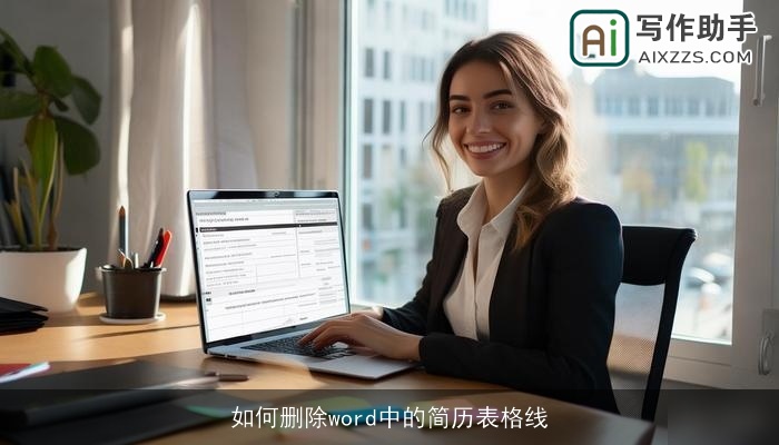 如何删除word中的简历表格线