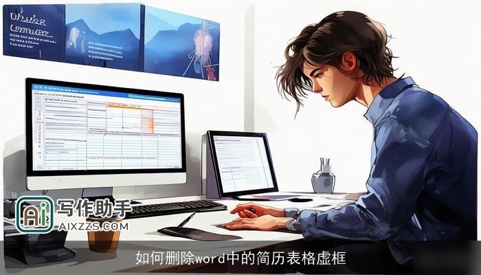 如何删除word中的简历表格虚框