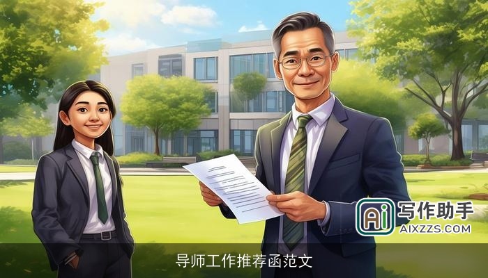 导师工作推荐函范文