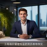 工程造价管理专业的简历表格例文