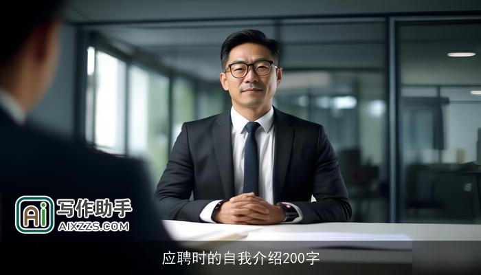 应聘时的自我介绍200字