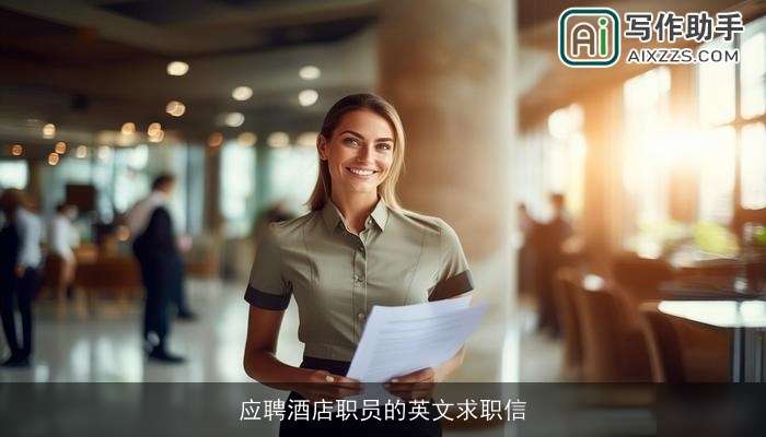 应聘酒店职员的英文求职信