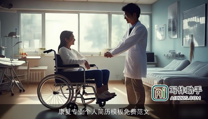 康复专业个人简历模板免费范文