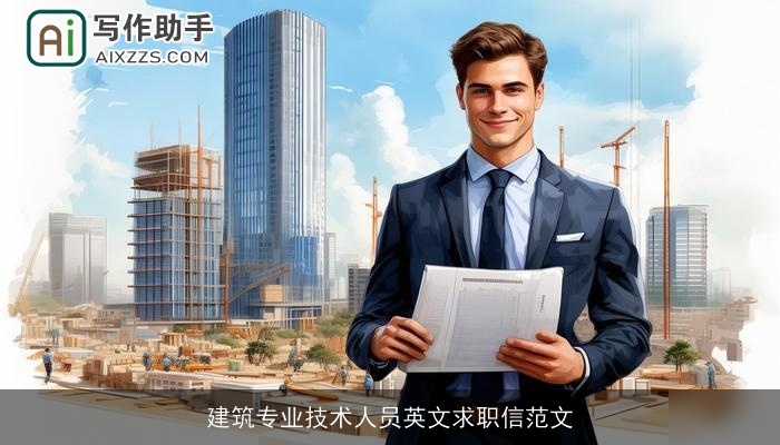 建筑专业技术人员英文求职信范文
