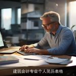建筑会计专业个人简历表格