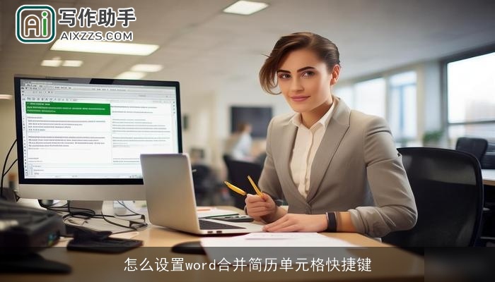 怎么设置word合并简历单元格快捷键
