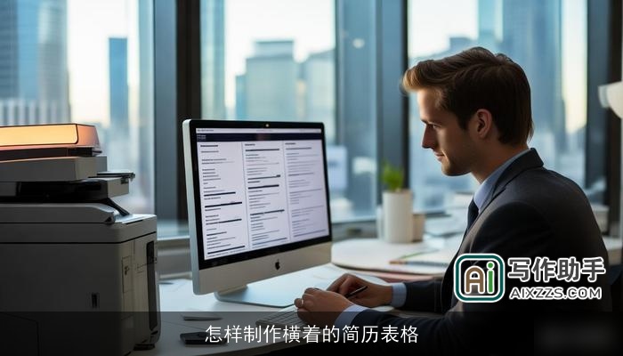 怎样制作横着的简历表格