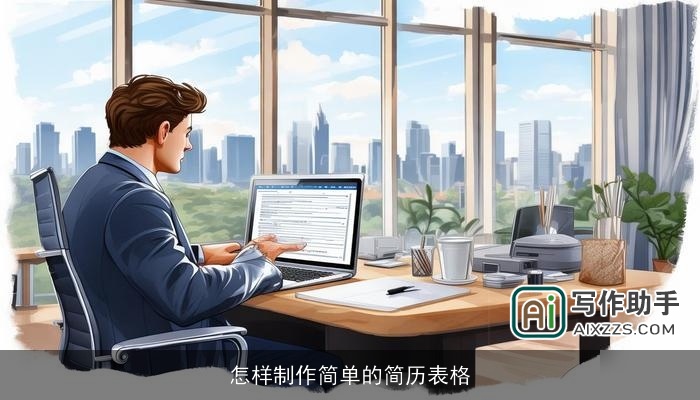 怎样制作简单的简历表格