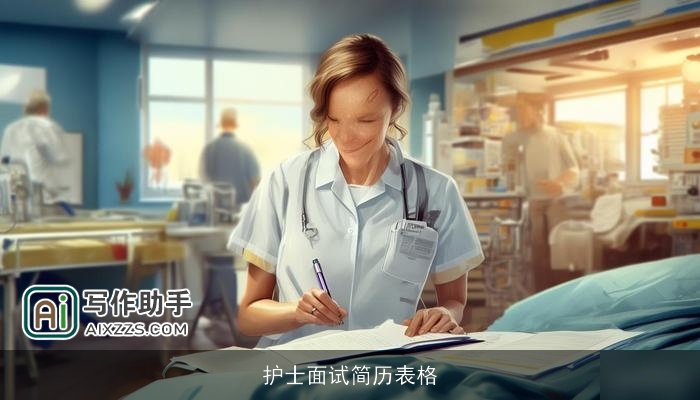 护士面试简历表格