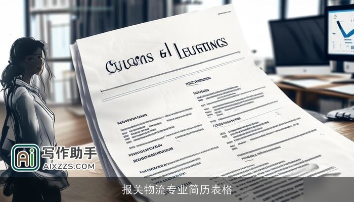 报关物流专业简历表格