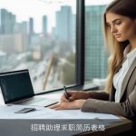 招聘助理求职简历表格