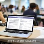 教师个人应聘简历表格样本