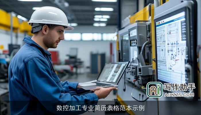 数控加工专业简历表格范本示例