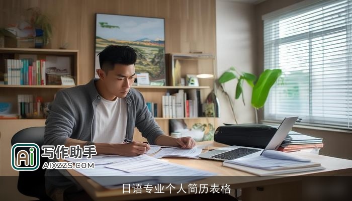 日语专业个人简历表格