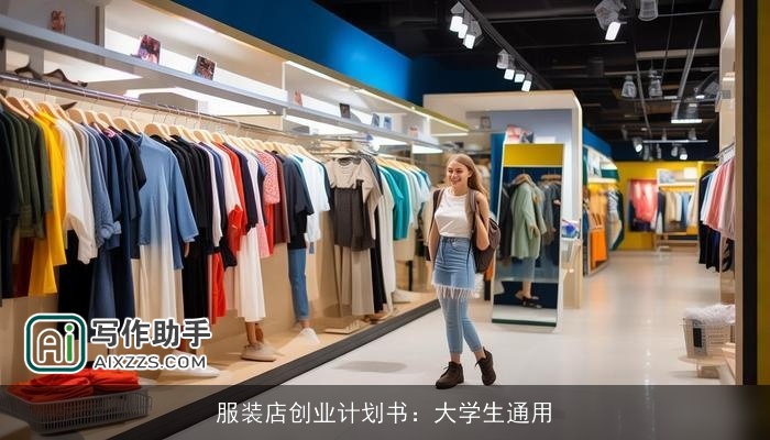 服装店创业计划书：大学生通用
