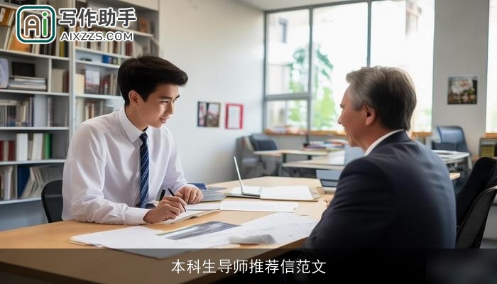 本科生导师推荐信范文