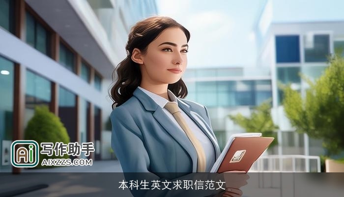 本科生英文求职信范文