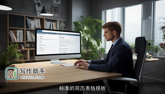 标准的简历表格模板