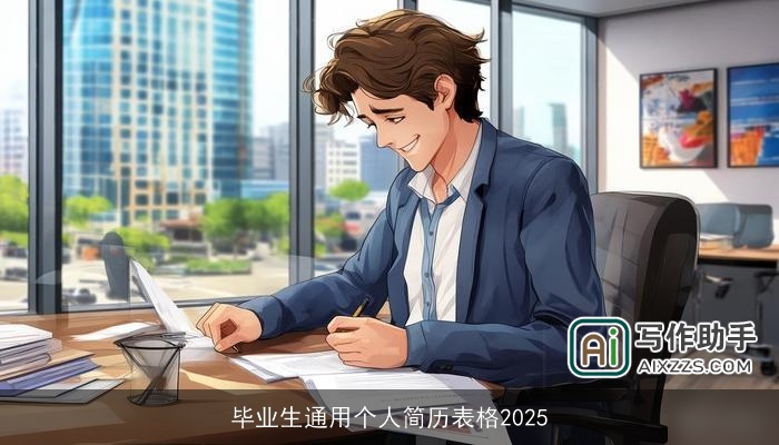 毕业生通用个人简历表格2025