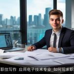 求职信写作 应用电子技术专业_如何写求职信