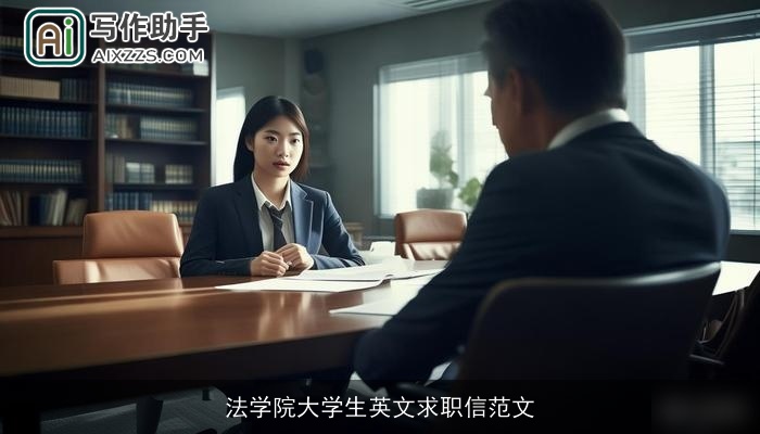 法学院大学生英文求职信范文