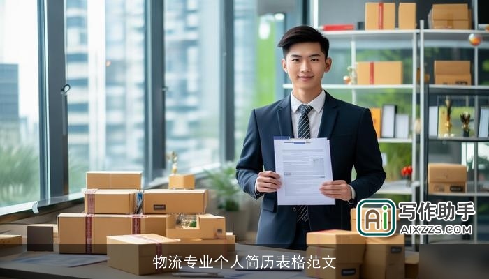 物流专业个人简历表格范文
