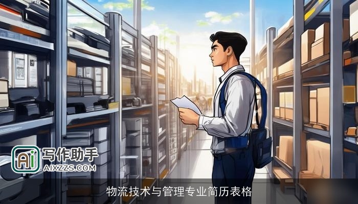 物流技术与管理专业简历表格