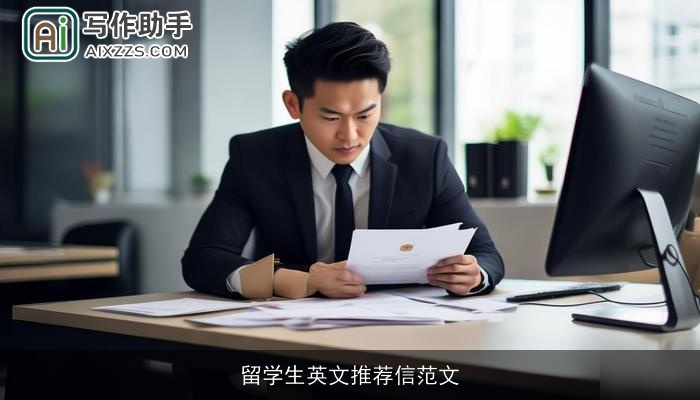 留学生英文推荐信范文