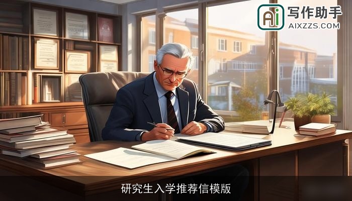 研究生入学推荐信模版