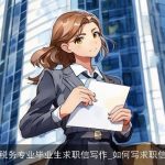 税务专业毕业生求职信写作_如何写求职信