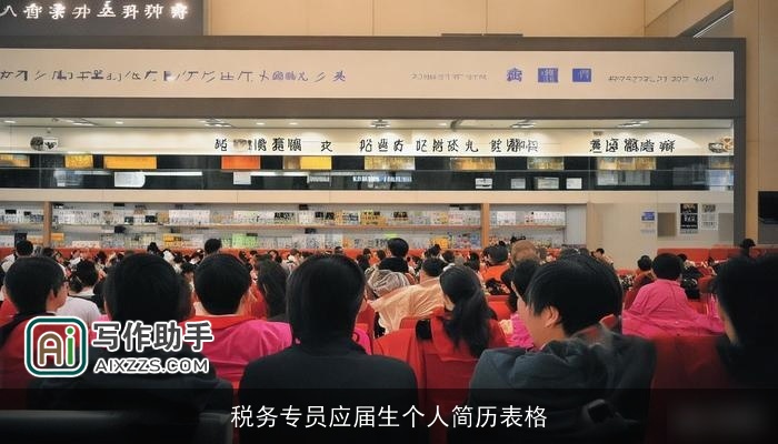税务专员应届生个人简历表格