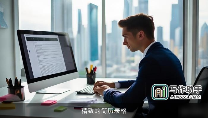 精致的简历表格