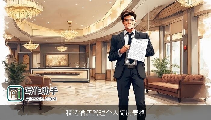 精选酒店管理个人简历表格