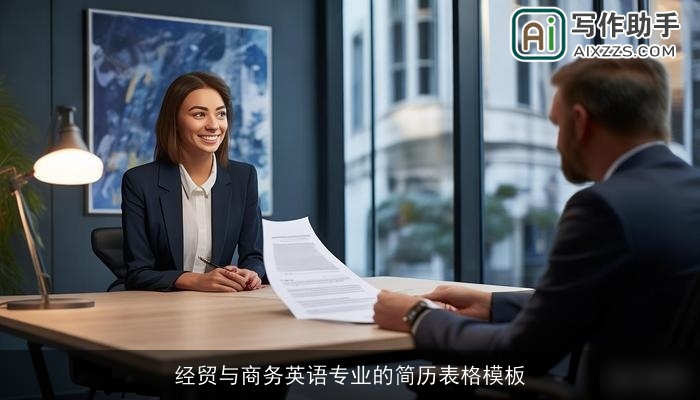 经贸与商务英语专业的简历表格模板