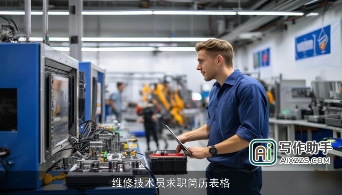 维修技术员求职简历表格