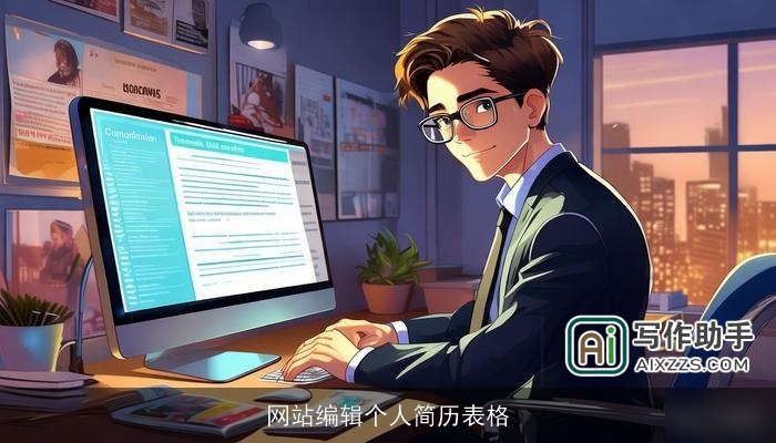 网站编辑个人简历表格