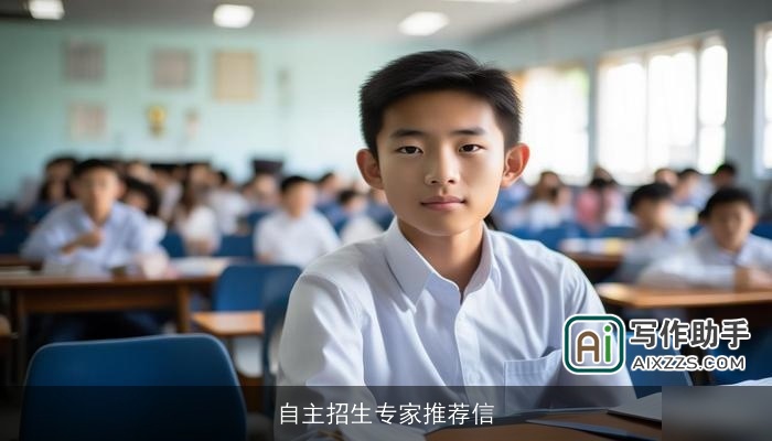 自主招生专家推荐信