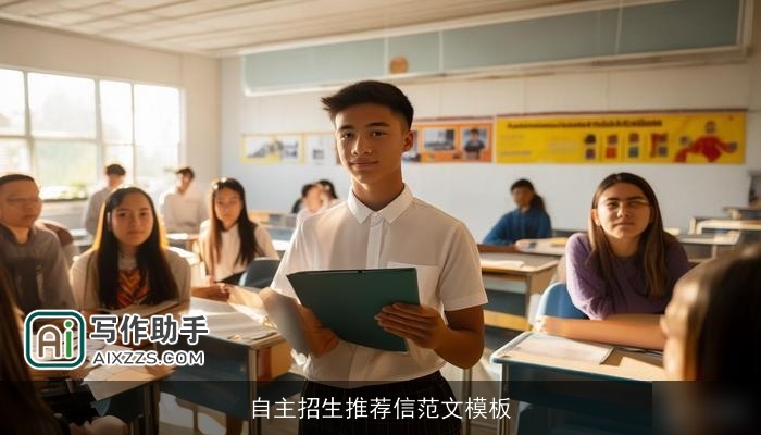 自主招生推荐信范文模板